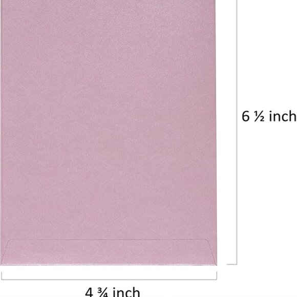 Quotidian Rosewater Self Seal Flat Pearlescent Paper Envelopes 50 ENVELOPES - Picture 4 of 7